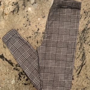 Tartan/plaid design leggings